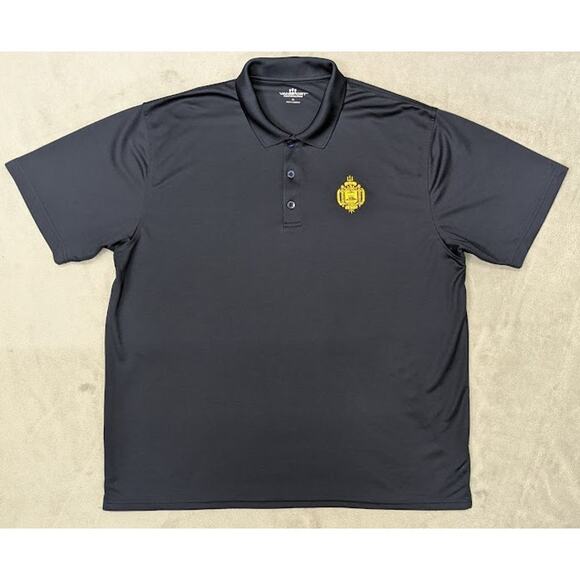 U.S. Naval Academy Polo Shirt XL Mens Navy Scientia Tridens Vansport - Picture 1 of 9
